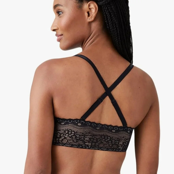 NWT b.tempt'd by Wacoal Women's B.Enticing Strapless Bra, black/tan - Picture 3 of 6